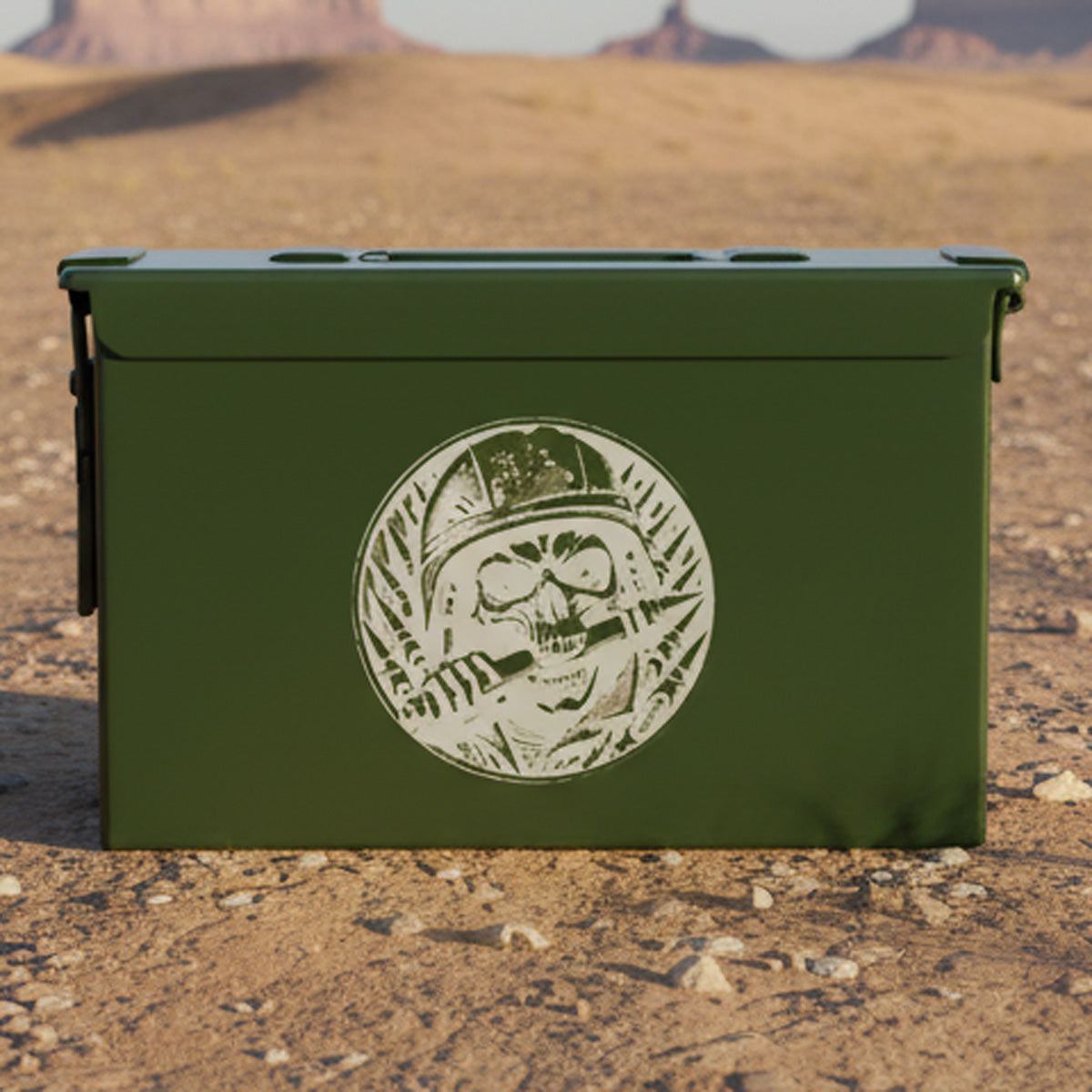 One (1) Laser Engraved "Crayon Eater" Used Grade 1 Ammo Can - Choose from 30cal, 50 Cal or FAT 50 Cal