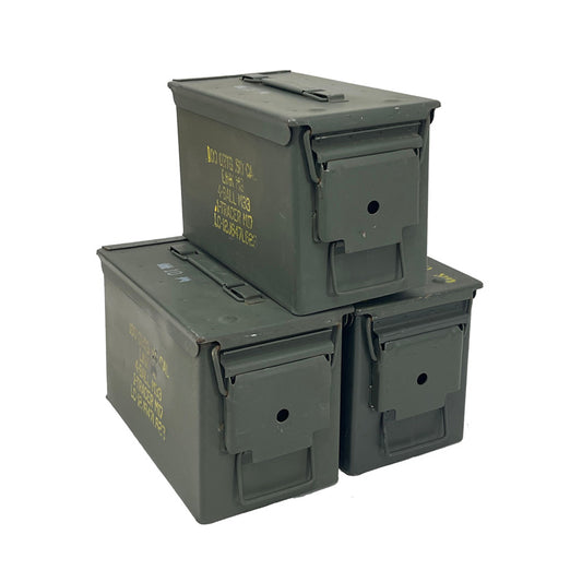 Used 50 Cal Ammo Can Grade 1 3 pack - NSN: 8140-00-960-1699