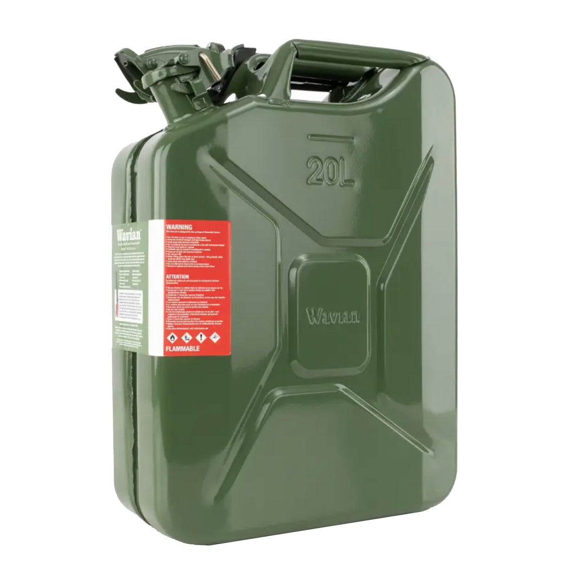 Wavian 20 Liter Metal NATO Fuel/Gas Can - Red/Green
