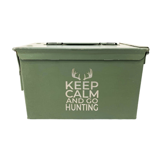 Laser Engraved "Veteran"Grade 1 30 Cal Ammo Cans - Keep Calm Go Hunting