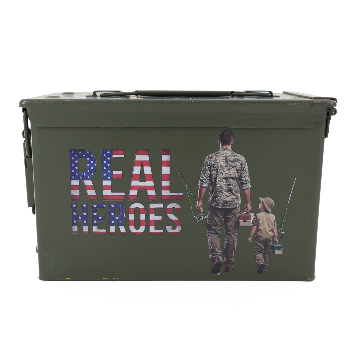 Ammo Can Used Grade 1 with UV Printed "REAL HEROES"
