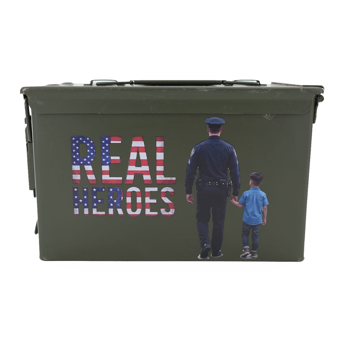 Ammo Can Used Grade 1 with UV Printed "REAL HEROES"