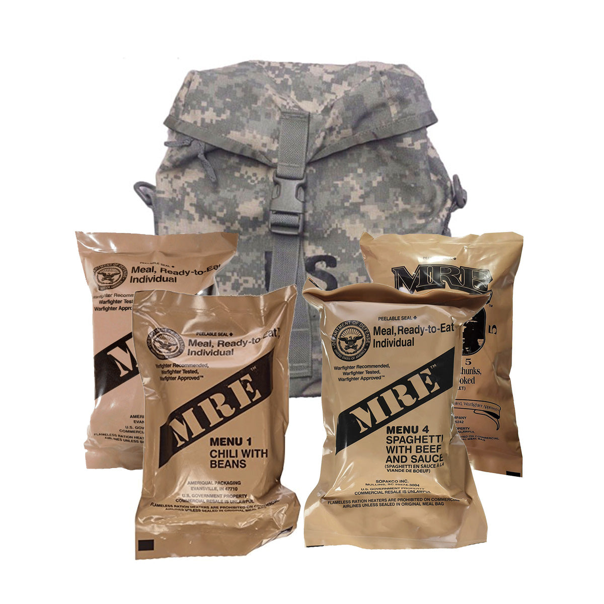 Sustainment Pouch ACU Digital and MRE Combo NSN: 8465-01-524-7226