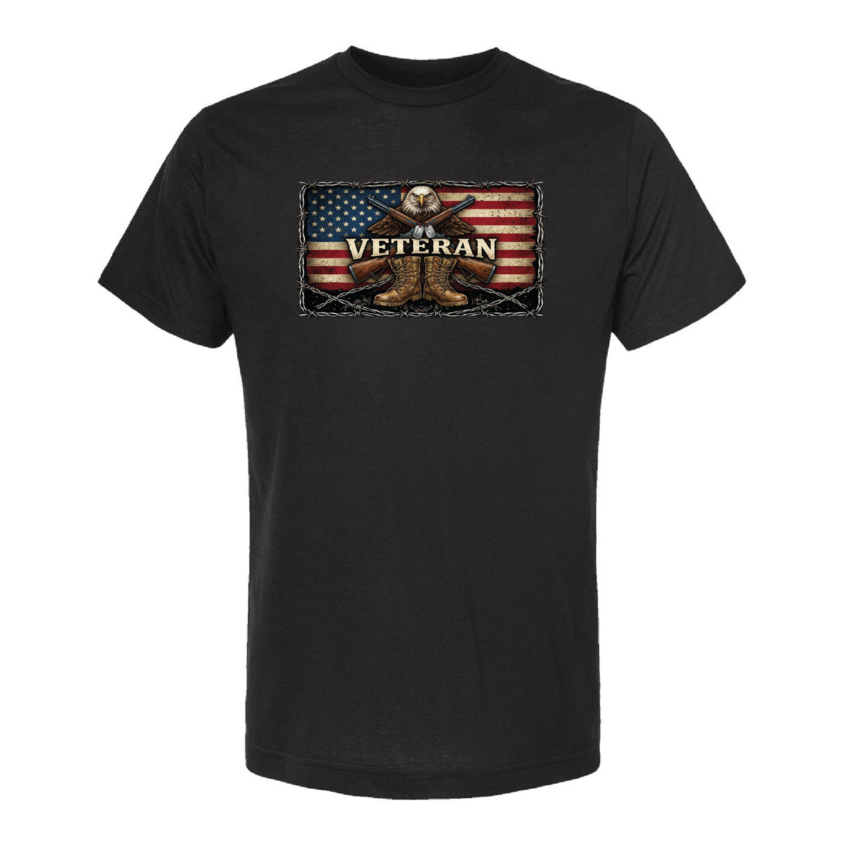 T-SHIRT "VETERAN EAGLE" - BLACK