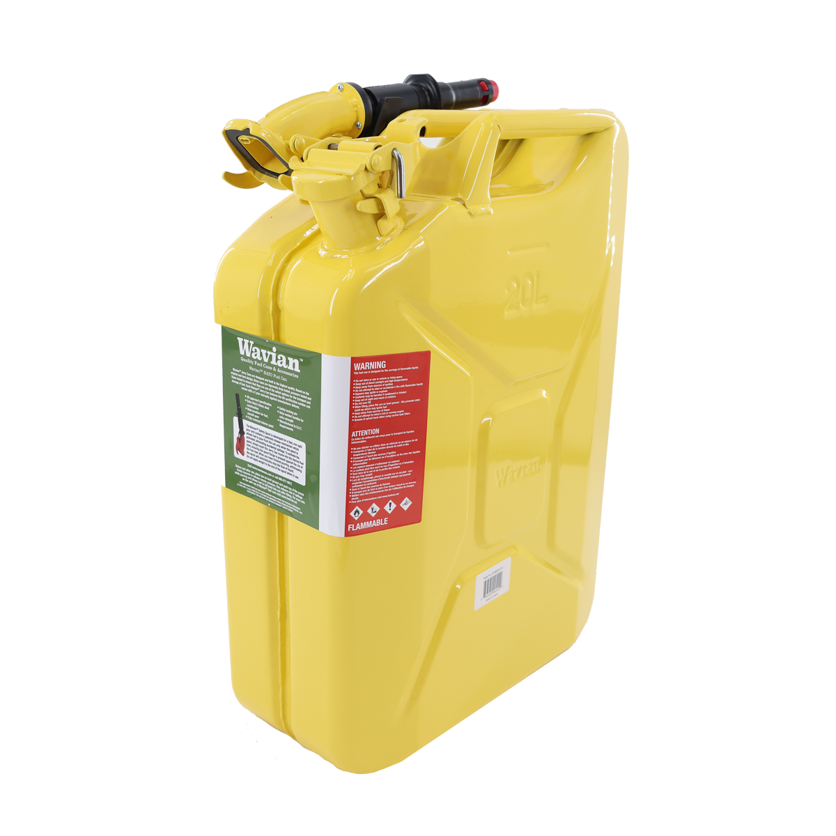 Wavian 20 Liter Metal NATO Fuel/Gas Can - Yellow