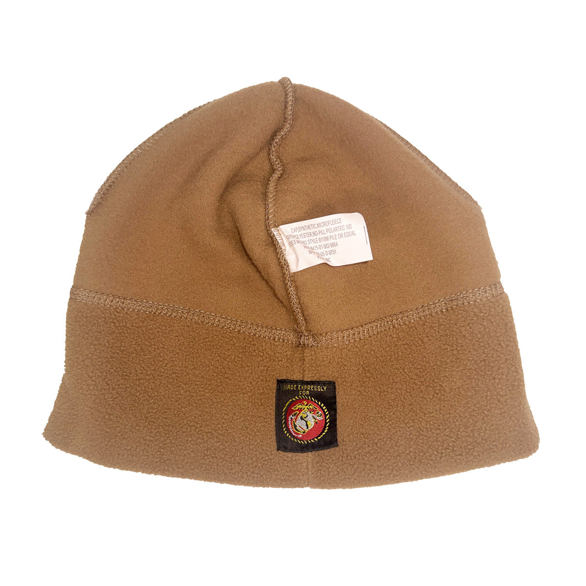 Military Spec Fleece Watch Cap Black (Polartec® 100) Coyote Brown