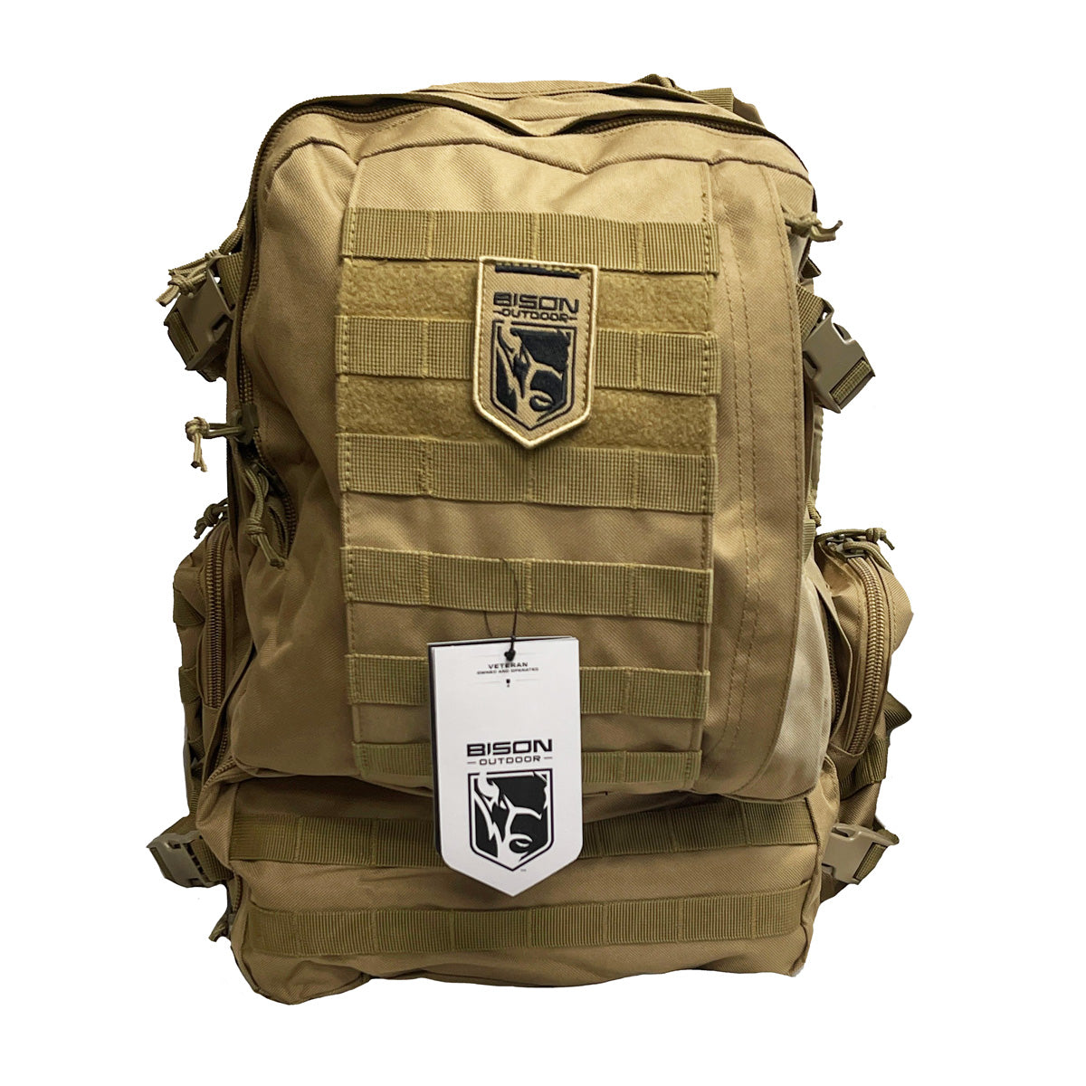 Bison Vortex Backpack 69L - Choose From 3 Colors - Tan - New