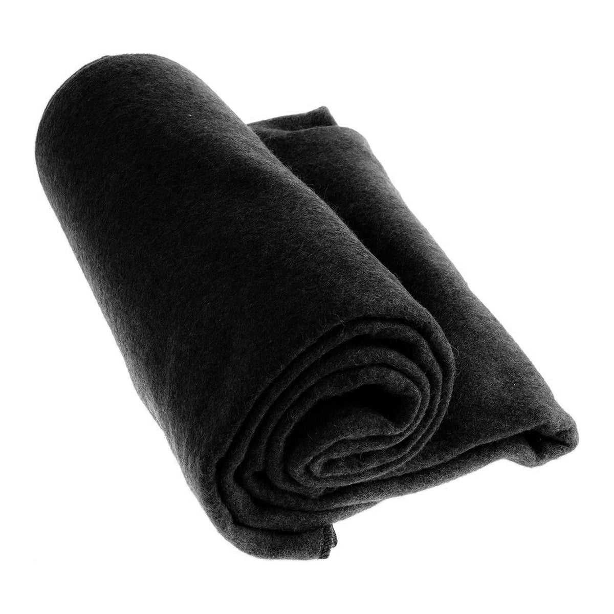 64" x 84" 4-lb. Warm Blanket with 80% Wool - Black