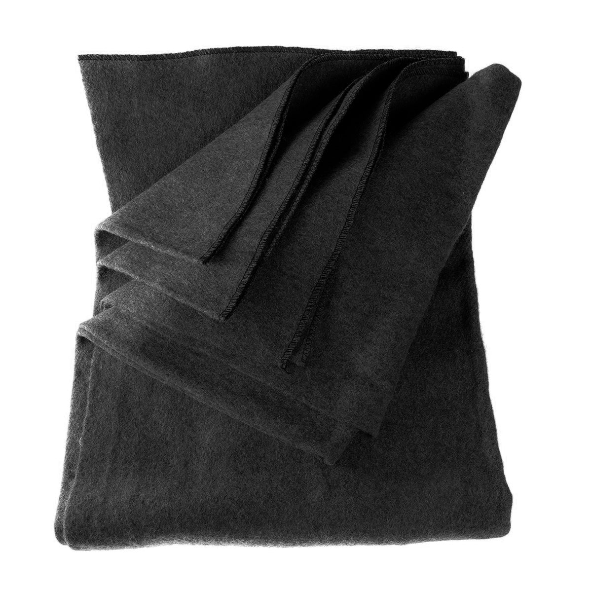 64" x 84" 4-lb. Warm Blanket with 80% Wool - Black