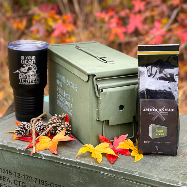 5.56MM 50 CAL (CALIBER) AMMO CAN (1) Insulated Coffee Tumbler