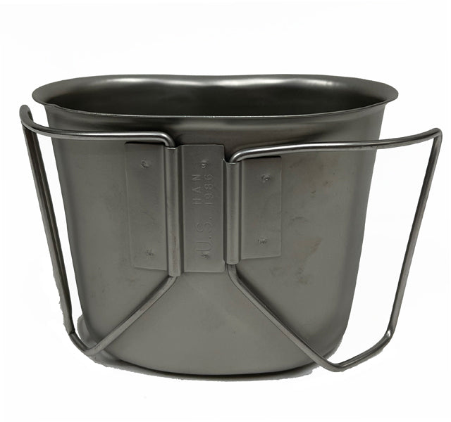 Steel Canteen Cup is the perfect companion for the military-issued canteen.