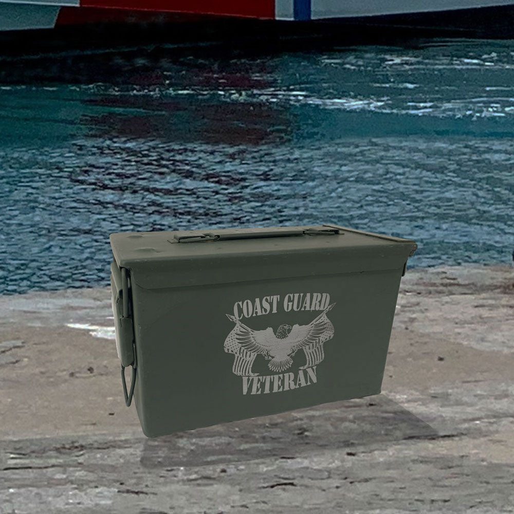 Laser Engraved "Veteran- Coast Guard"Grade 1 Ammo Can