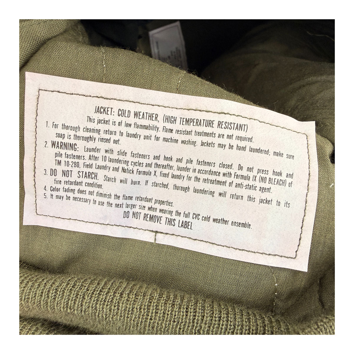 Cold Weather Jacket (CVC) Combat Vehicle Crewmembers