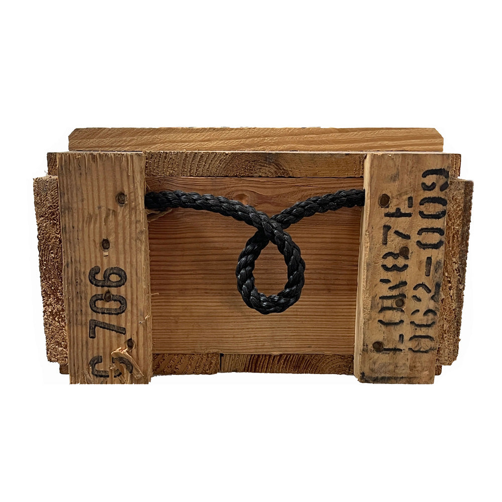 Wooden Artillery Crate  ropes and latch