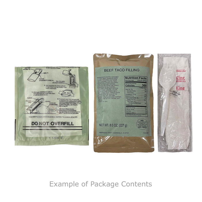 Example of Package Contents Mre Entree