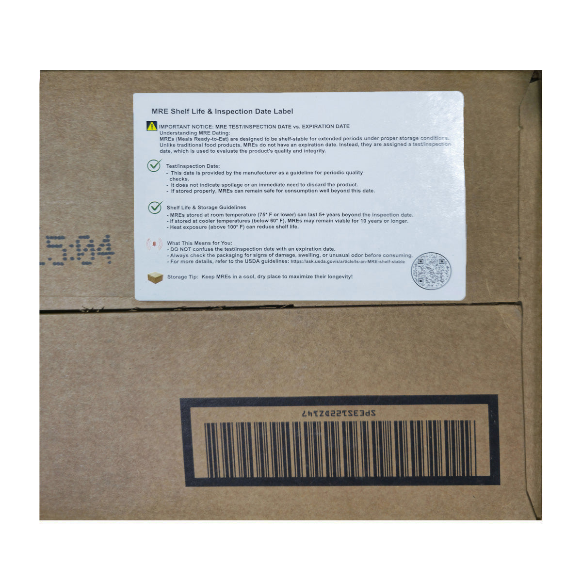 Hdr Rations Heat Sticker MRE Meals Ready to Eat Humanitarian Daily Rations | Ammo Can Man