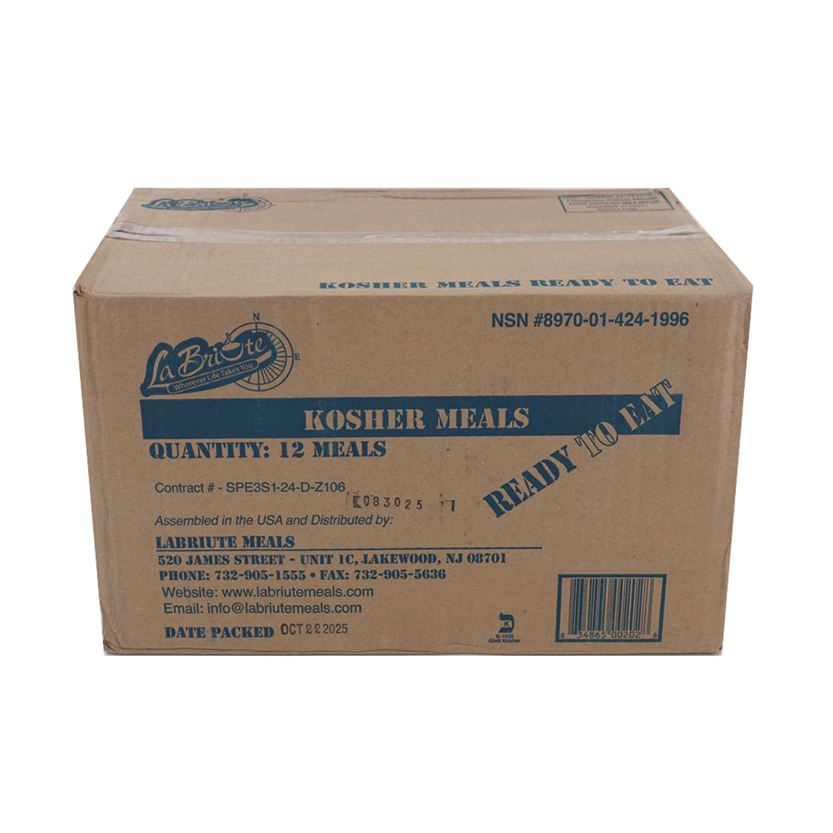 Kosher Meals (MREs) Authorized Kosher Field Rations for U.S. Armed Forces