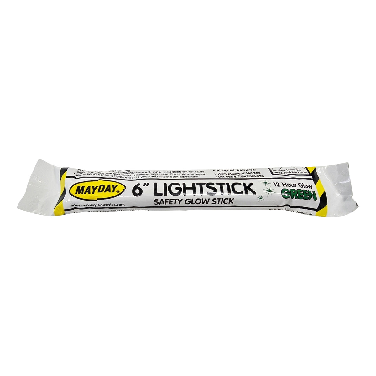 6" Mayday 12 Hour Light Sticks - Green