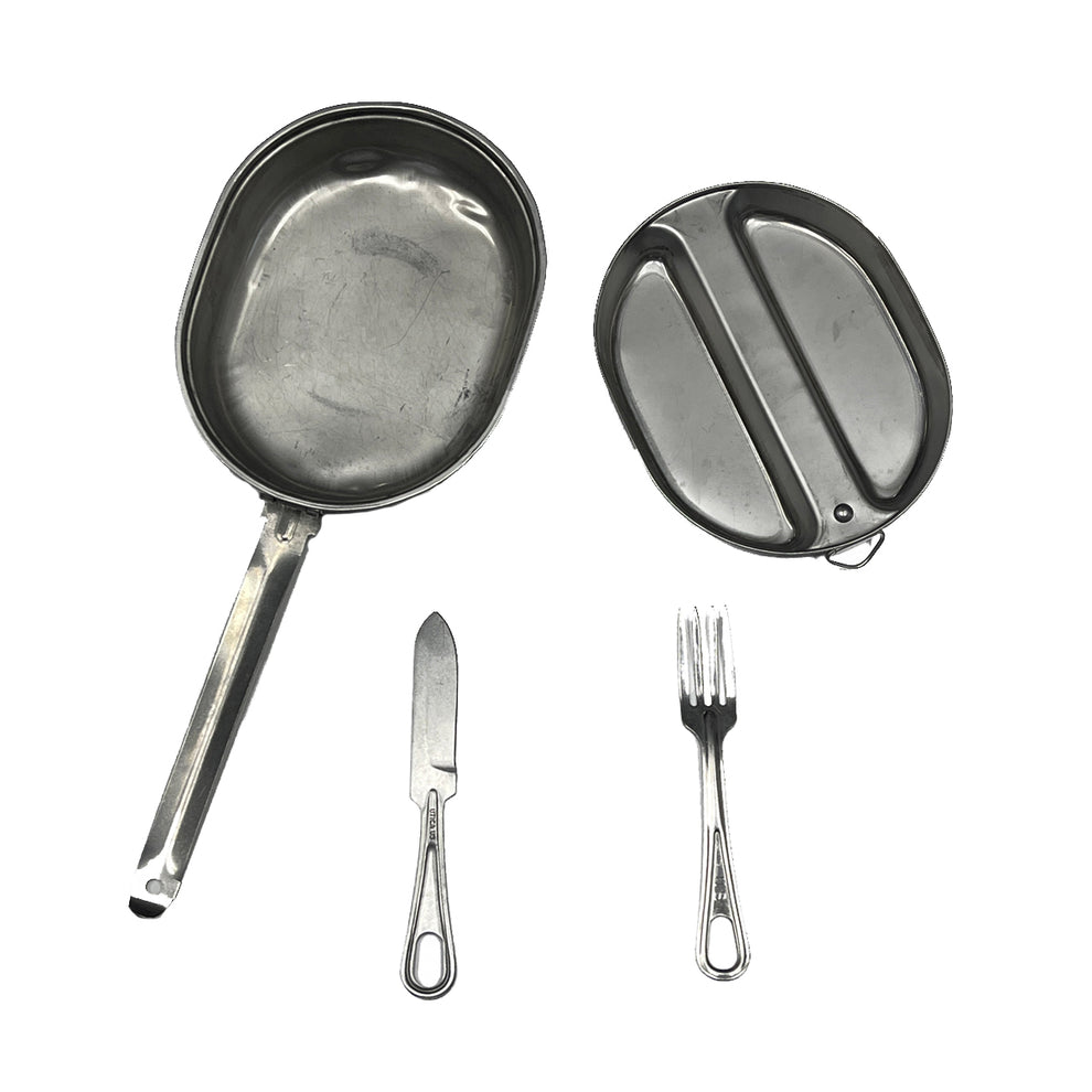 USGI Stainless Steal Mess Kit with Utensils Made in USA | Ammo Can Man