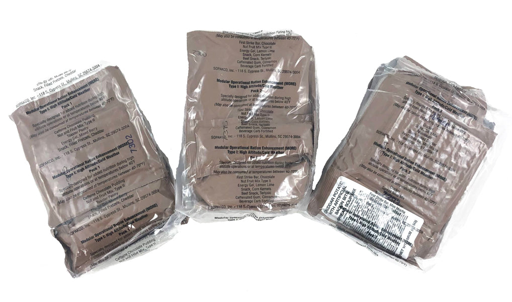 MORE (Modular Operational Ration Enhancement) 3 pack cold weather