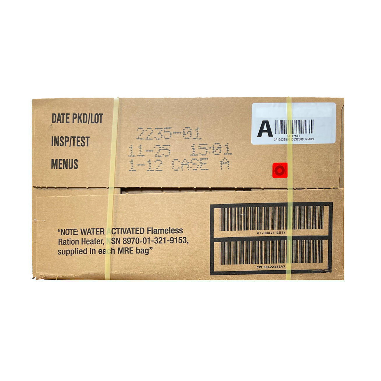 Military MRE case are intended to last for extended periods of time. 
