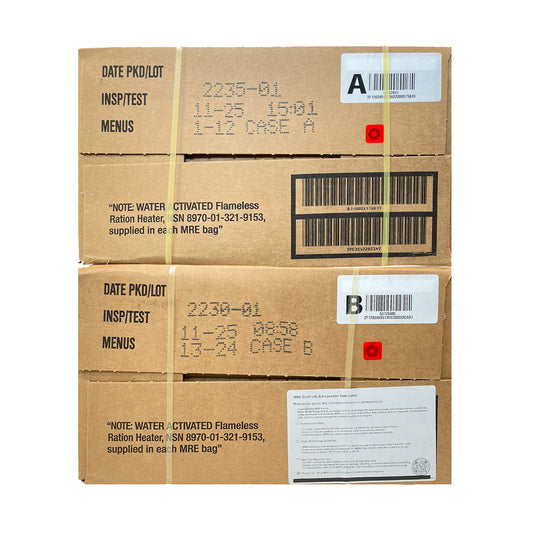 Military MRE case are intended to last for extended periods of time.