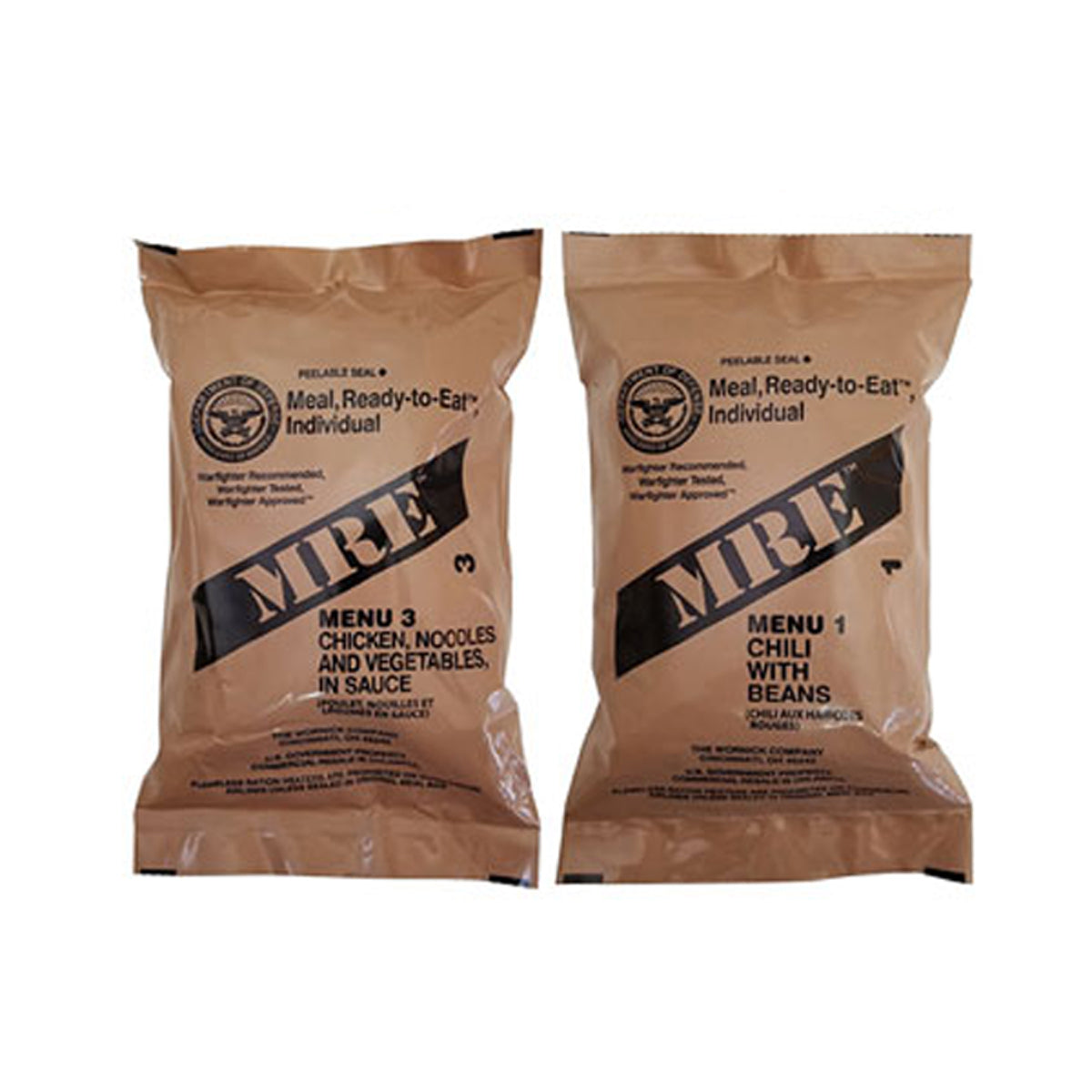 MRE Random 2 Pack Meal-Ready-To-Eat - Genuine Military Surplus
