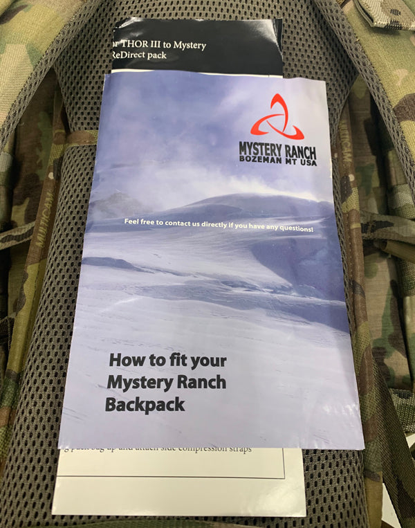 U.S.G.I. Mystery Ranch Thor III Assault Pack back tag