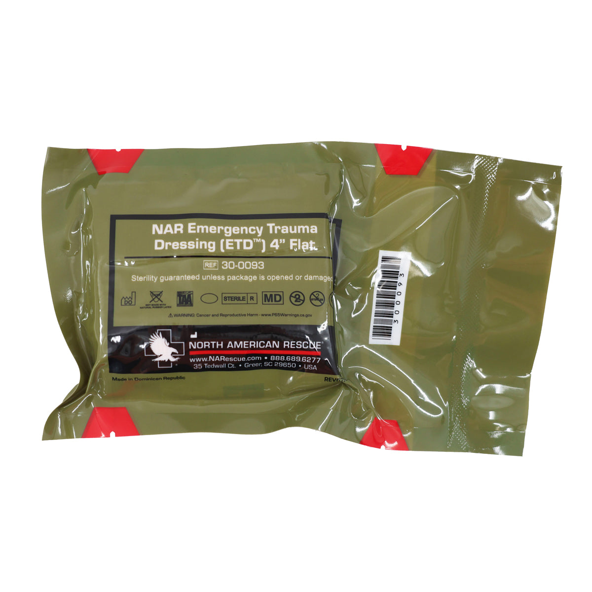 North American Rescue 4″ Flat Emergency Trauma Dressing