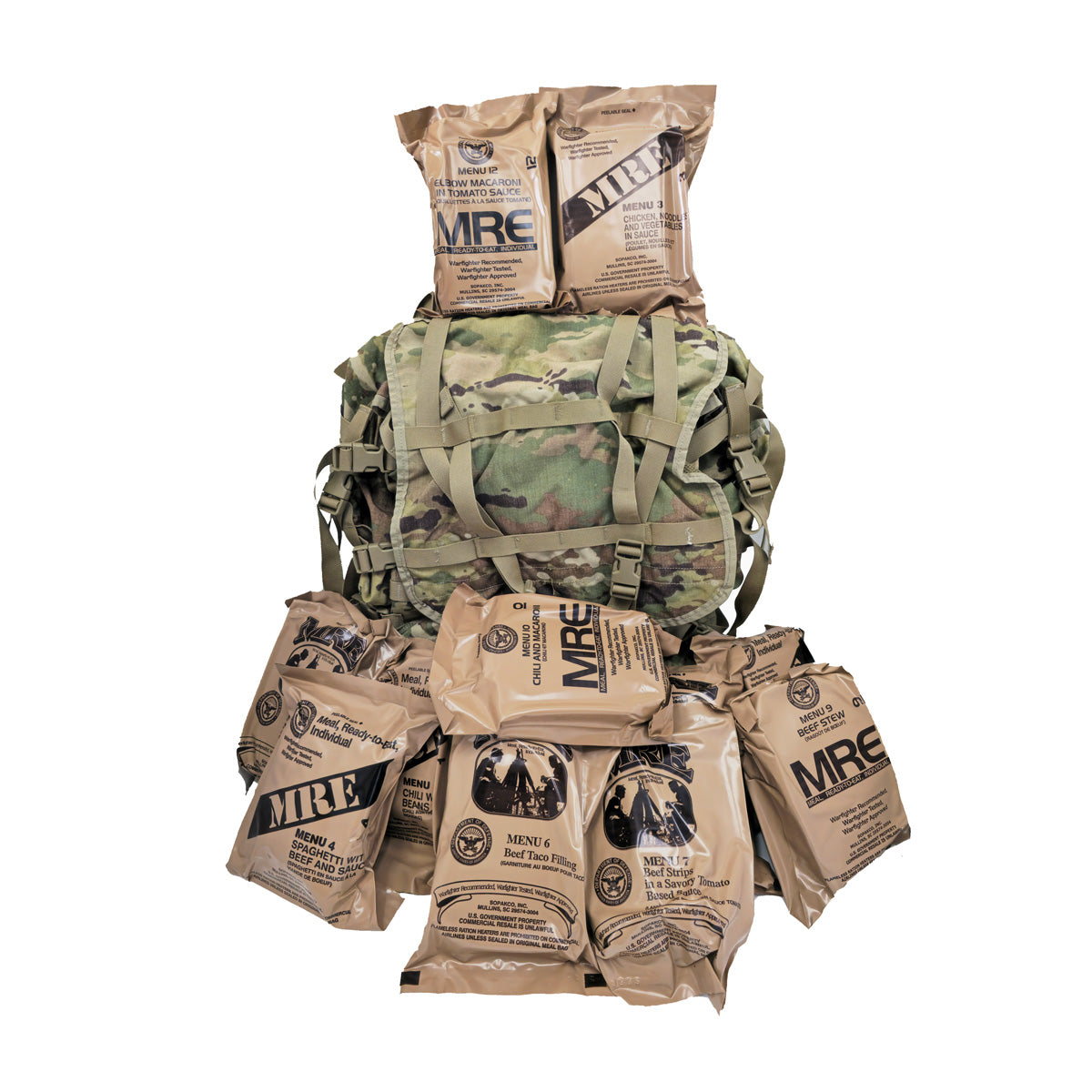 Military OCP Multicam MOLLE II Rucksack - Previously Issued & Inspection Date 2025 A&B MRE