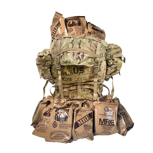 Military OCP Multicam Ruck MRE Combo. Military OCP Multicam MOLLE II Rucksack & 2025 A&B MRE