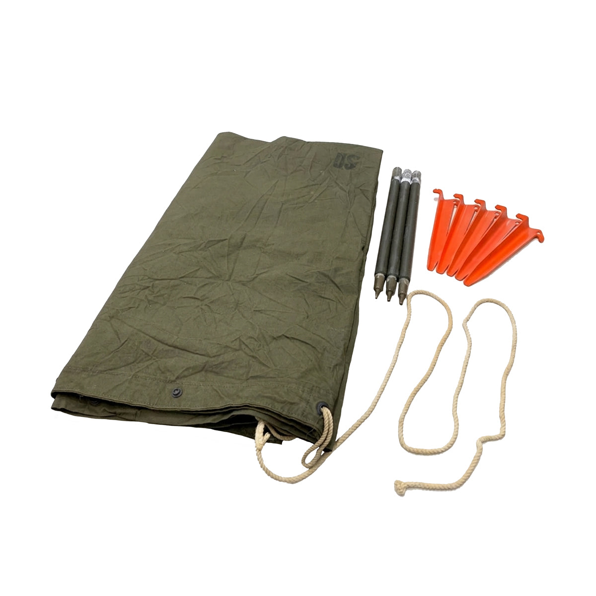 Genuine U.S.G.I. Shelter Half Tent (Pup Tent) Color: ODG Authentic, U.S. Government Issued.