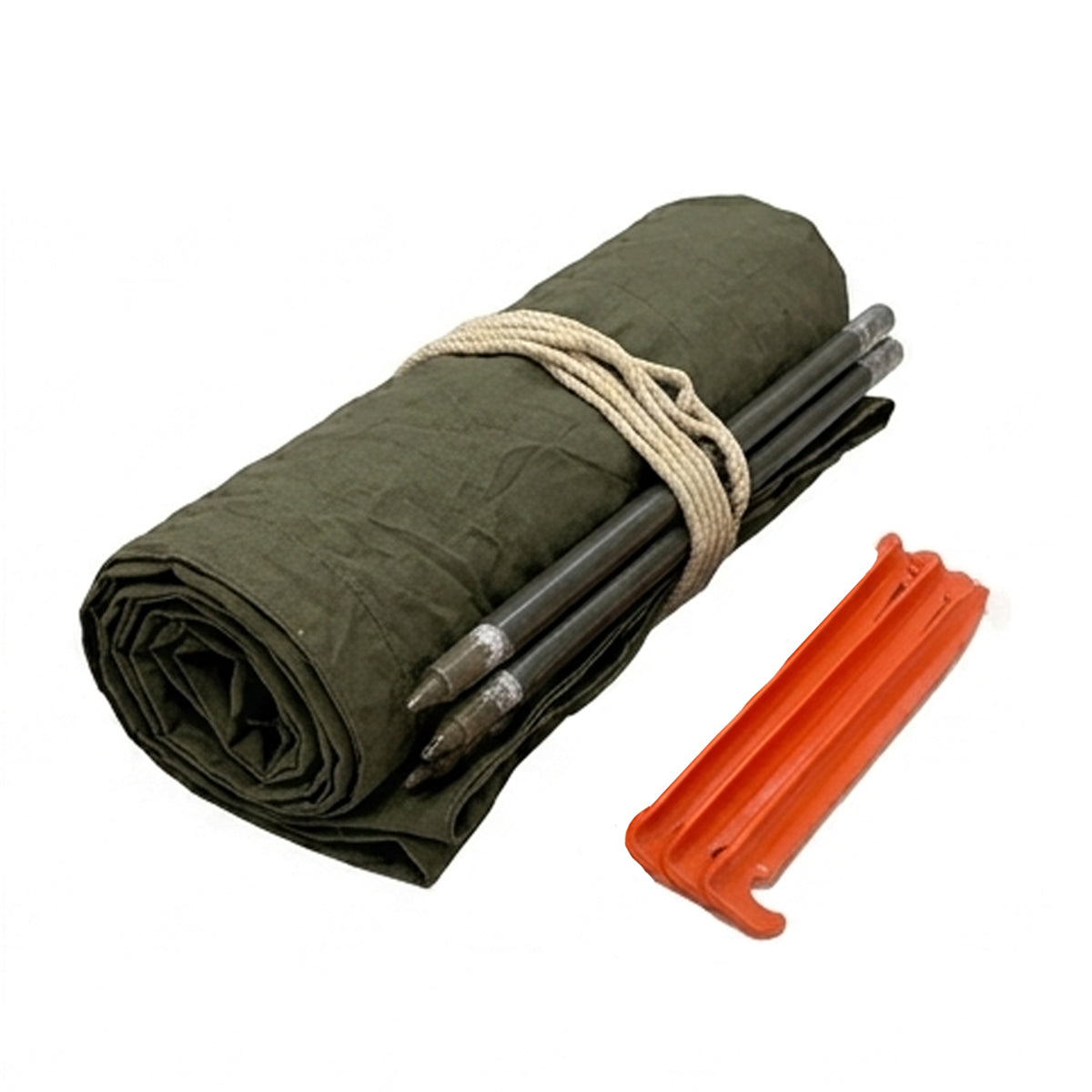 Genuine U.S.G.I. Shelter Half Tent (Pup Tent) Color: ODG Authentic, U.S. Government Issued.