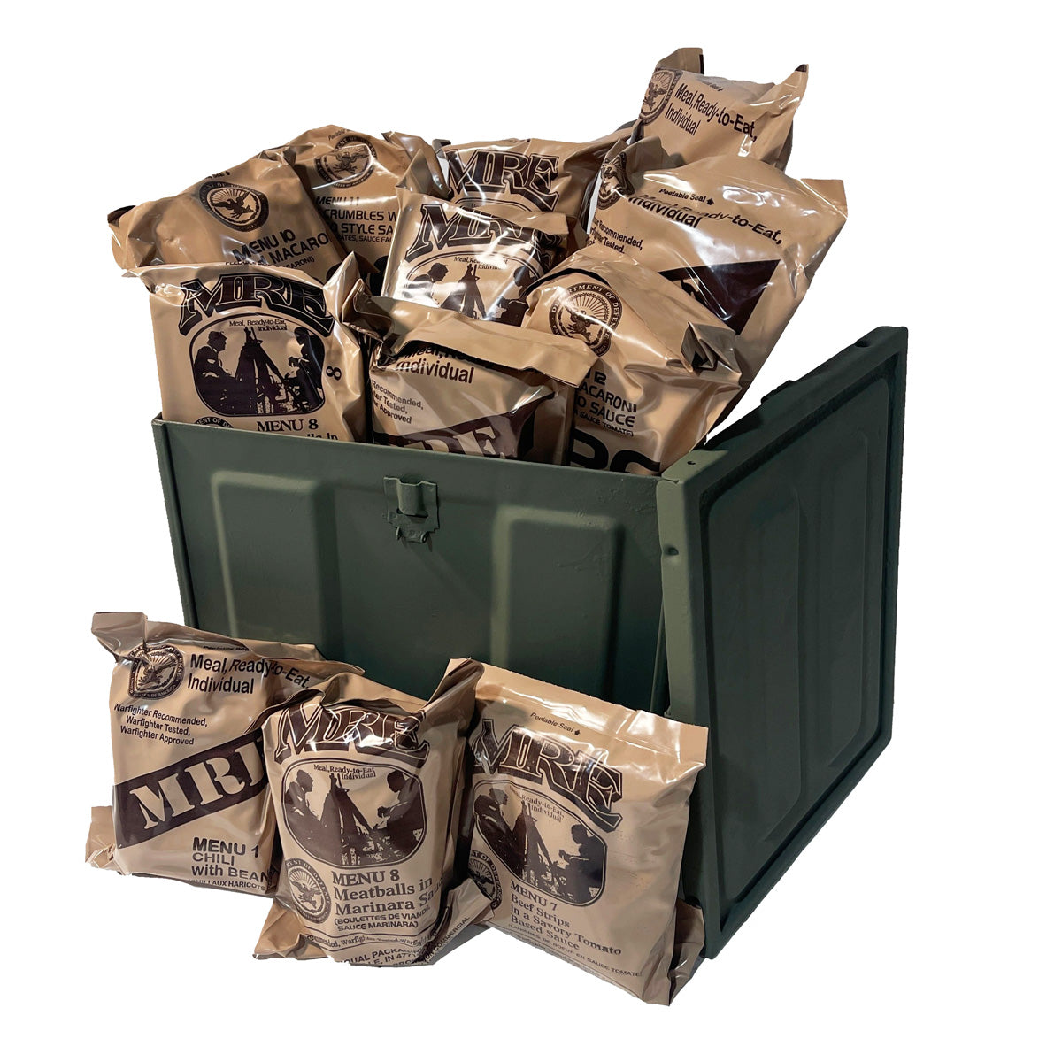 12 Fuze Ammo Can Storage Military Combo MRES