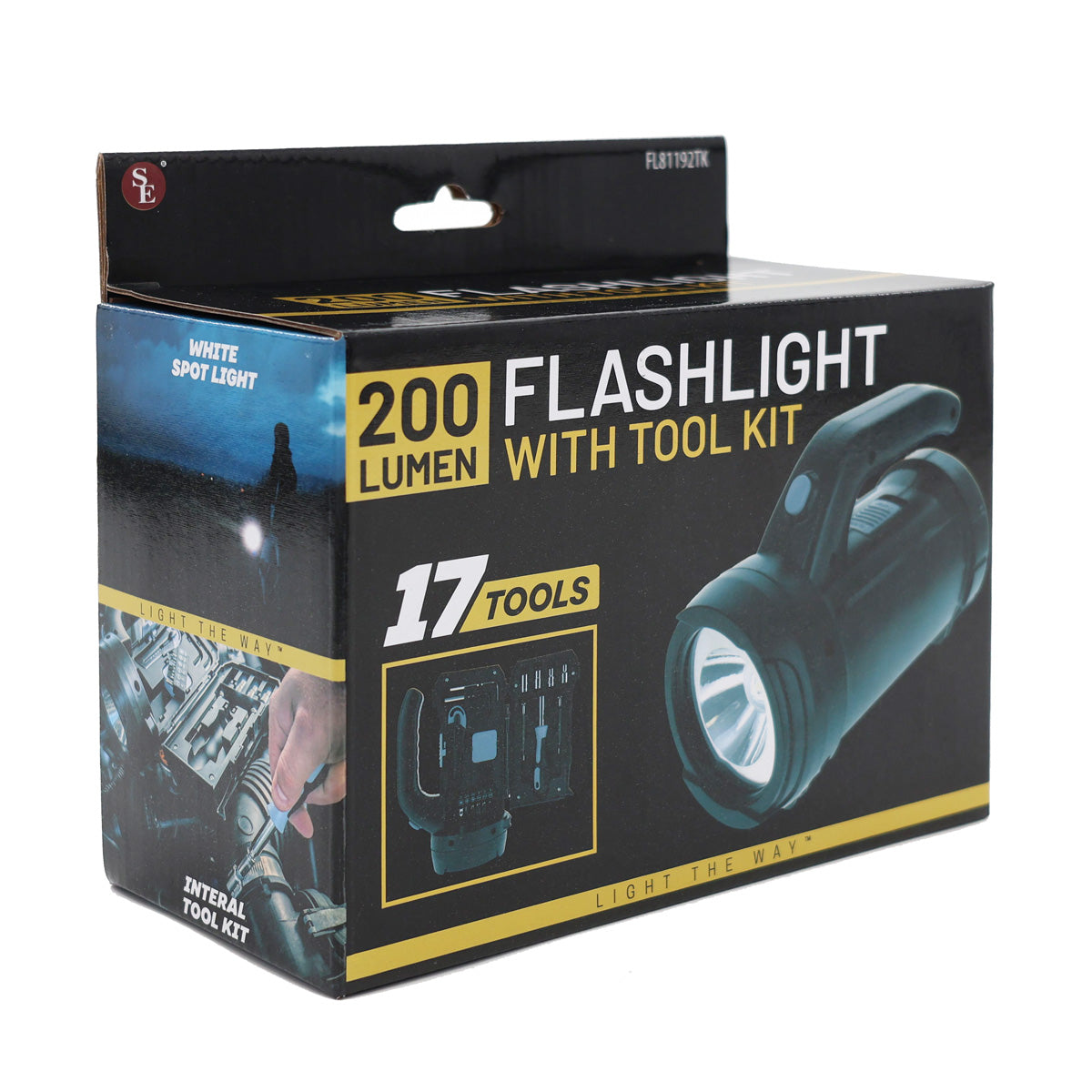 200-Lumen Flashlight and 17 Tool Kit Combo