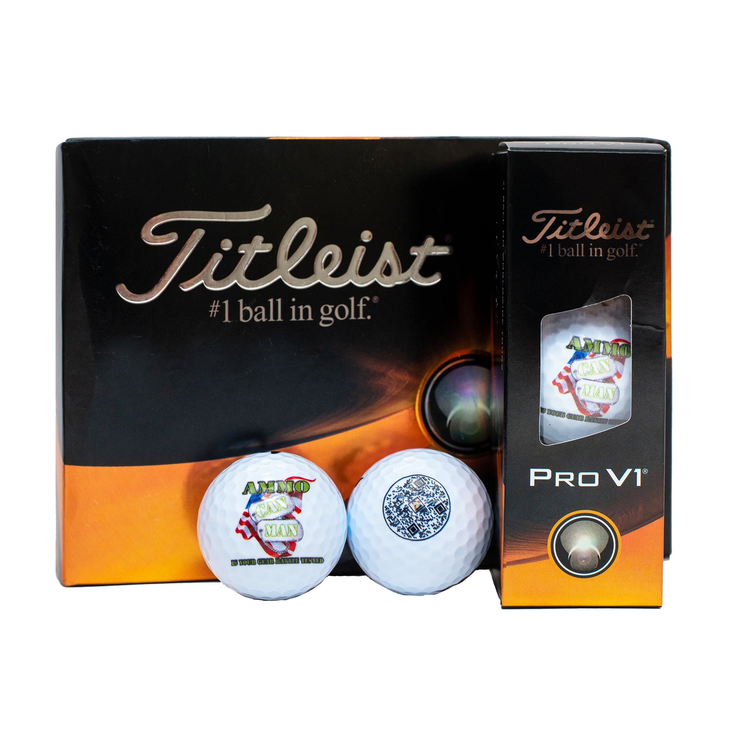 Ammo Can Man Golf Balls • Titleist V1 