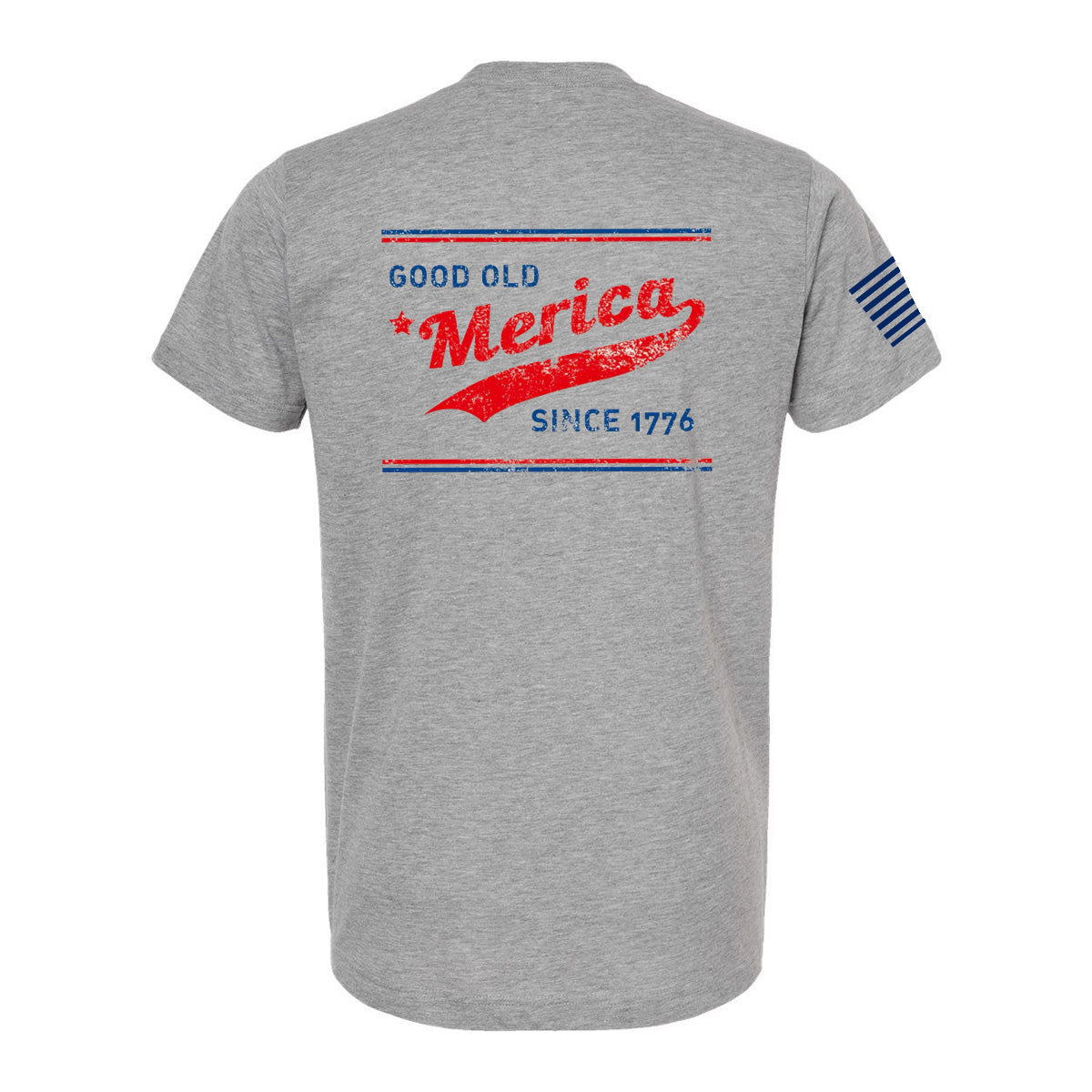 T-SHIRT "GOOD OLD AMERICA" - HEATHERED GREY Poly-Rich T-Shirt