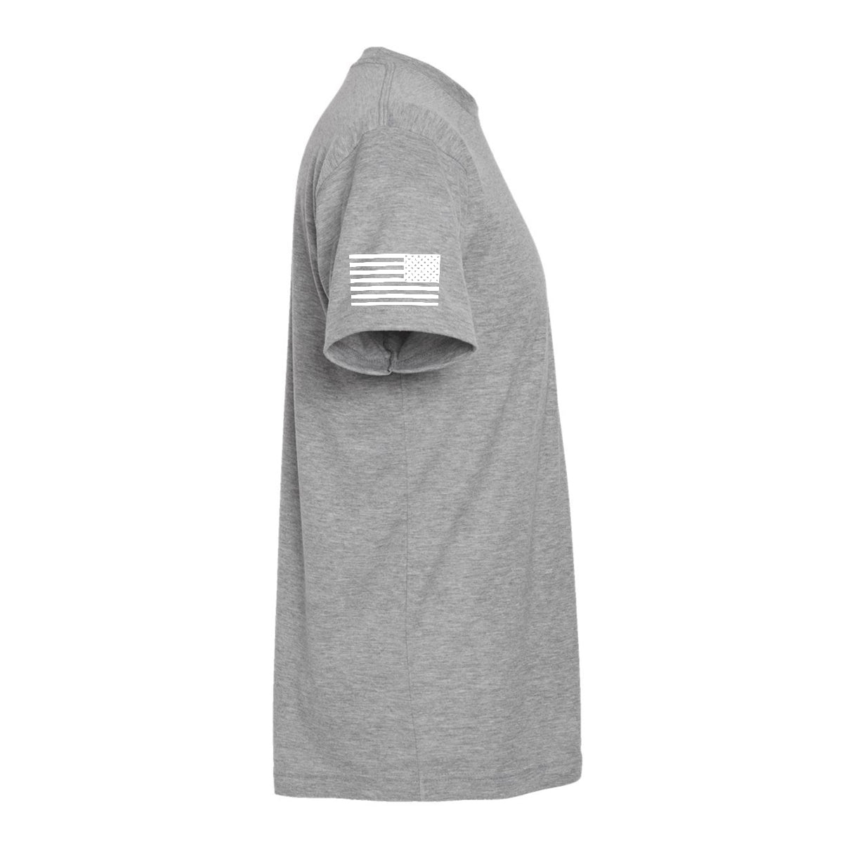 T-SHIRT "HOME OF THE BRAVE" - HEATHERED GREY Poly-Rich T-Shirt 