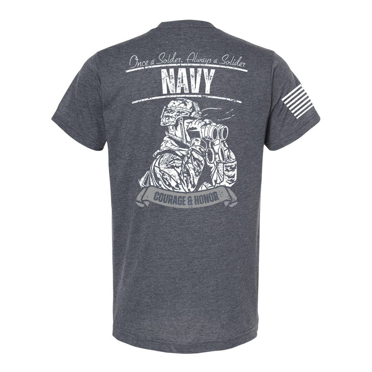 T-SHIRT "ONCE A SOLIDER" - CHOOSE YOUR BRANCH Navy