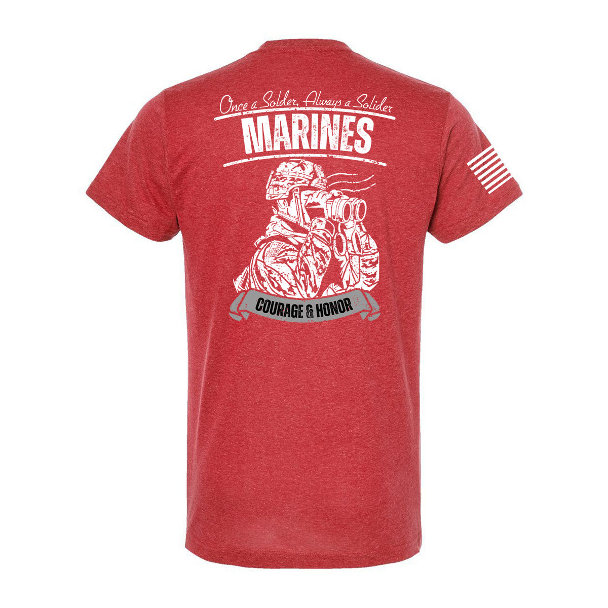 T-SHIRT "ONCE A SOLIDER" - CHOOSE YOUR BRANCH Marines